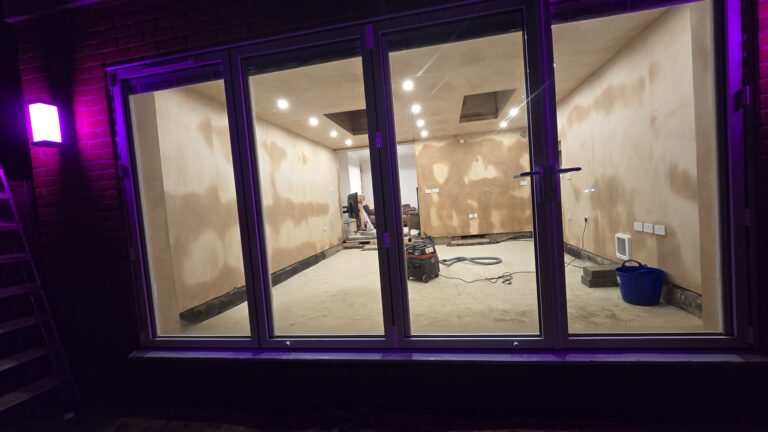 Extension Lighting Installation | Colour-Changing Exterior LED & Internal Spotlights | London & Essex